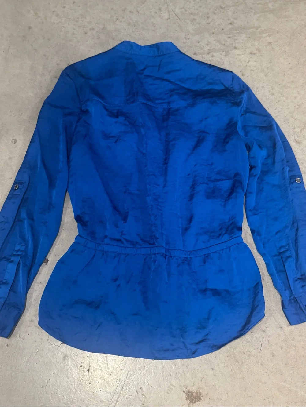 Michael Kors Royal Blue Button-Up Blouse